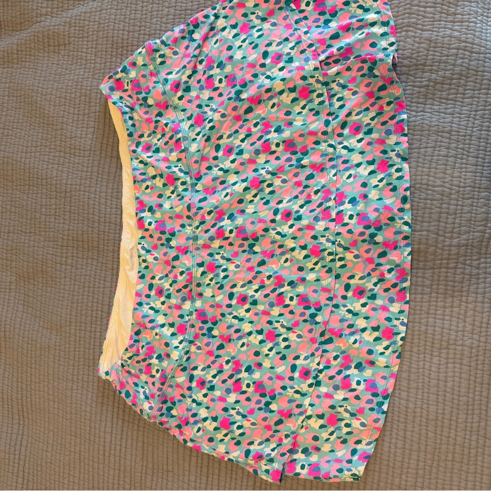 Lilly Pulitzer Teal Pink Multicolor Athletic Skirt